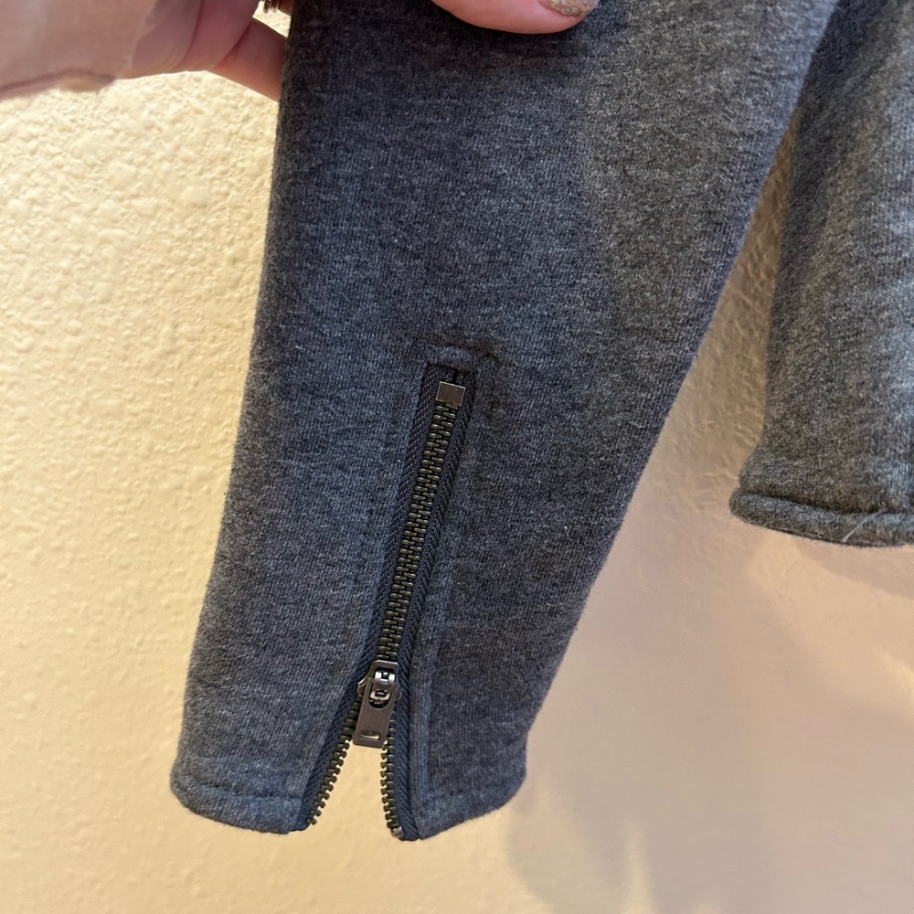 Athleta Belvedere Quilted Zipper Detail Cotton Moto Jacket L - Picture 4 of 6